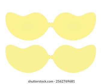 Yellow  stick on bra. vector