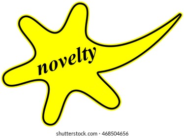 yellow sticker novelty ,yellow label novelty ,