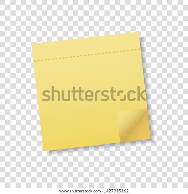 Yellow Sticker Shown Transparent Background Stock Vector (Royalty Free ...