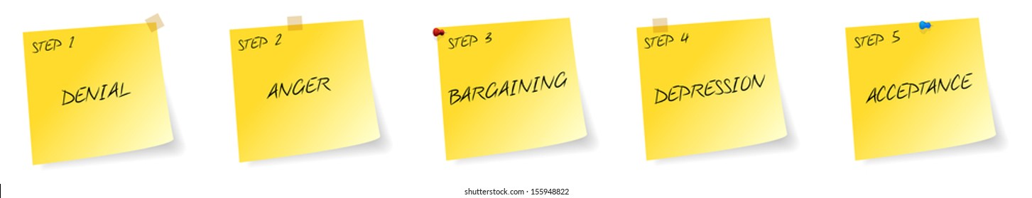 Yellow Stickers With Steps For Being Dependence Free