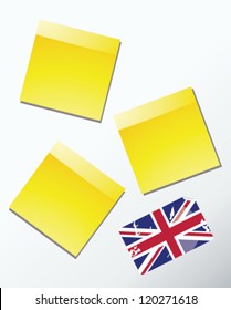 Yellow sticky memo paper
