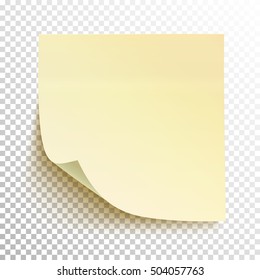 透明な背景に黄色の付箋 ベクターイラスト のベクター画像素材 ロイヤリティフリー