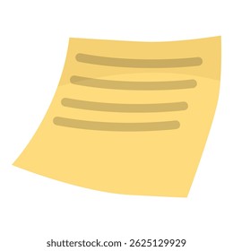Papel com notas adesivas amarelas com linhas está sendo enrolado