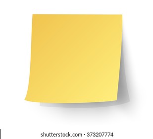 yellow sticky note,  vector illustration.