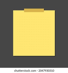 yellow sticky notes on black background. for journal or memo decoration. vector illustration. social media frame