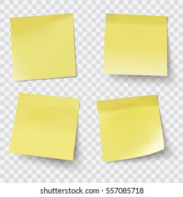 yellow sticky notes, vector illustration