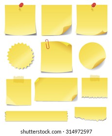 Yellow Sticky Notes. Write your own messages on these sticky notes