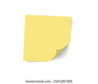 Yellow sticky papers. Sticky note or post it reminder isolated on white background.