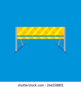 yellow stop barriers vector illustration 