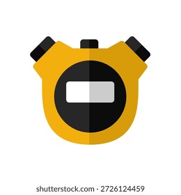 ilustração de ícone plano de cronômetro amarelo
