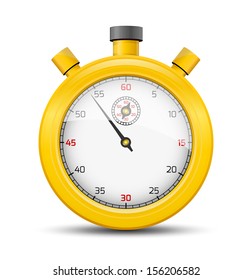 The yellow stopwatch illustration / The stopwatch / The stopwatch illustration