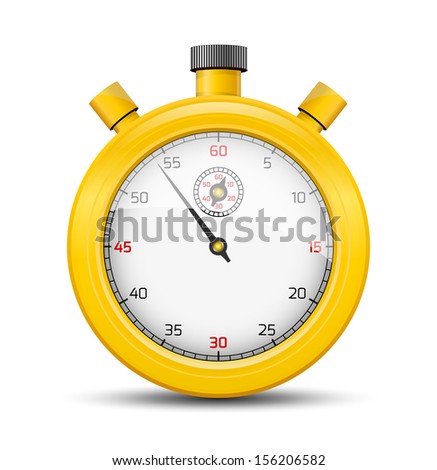 The yellow stopwatch illustration / The stopwatch / The stopwatch illustration