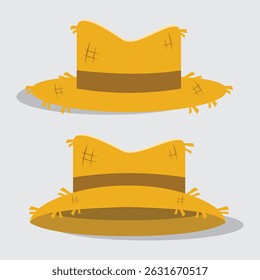 Yellow straw hat for junina festival in Brazil