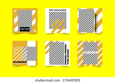 yellow street fashion sale for social media templates editable post