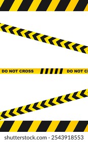 yellow stripe tape. police yellow line stripe tape vector portrait. do no enter,caution for accident.