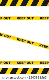 yellow stripe tape. police yellow line stripe tape vector portrait. do no enter,caution for accident.