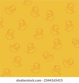 yellow striped duck background cartoon vector