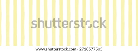Yellow striped seamless pattern. Pastel vertical doodle lines background. Vector backdrop