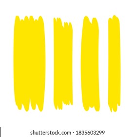 yellow stripes brush paint for scribble marker, brushstroke painting yellow pastel soft color, yellow watercolor brush art, paintbrush yellow strip paint