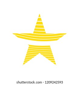 yellow stripes forming an editable vector star