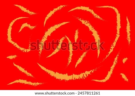 Yellow stripes graphic on a red background.