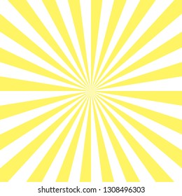 Yellow stripes sunrays background. Sunrays yellow color vector eps10 background. Sunrays yellow rays background.