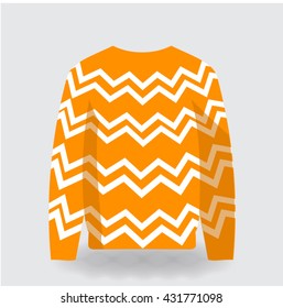 yellow stripes sweater icon illustration vector