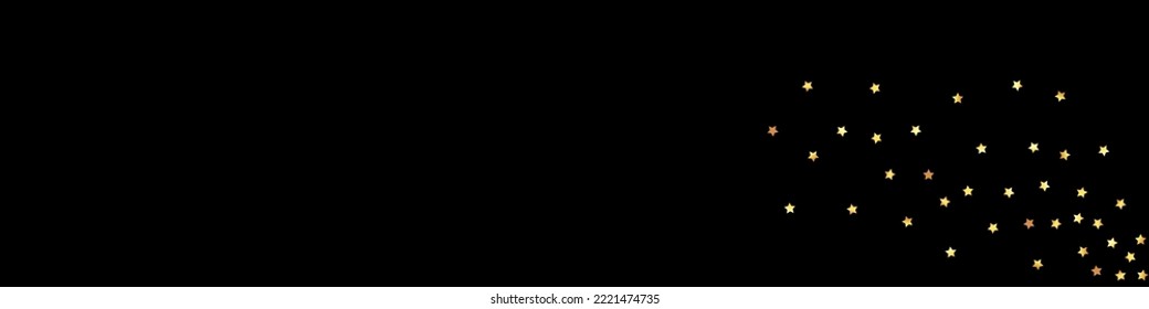 Yellow Stroke Vector Black Panoramic Background. Shiny Serpentine Shiny Illustration. Shavings Paper Invitation. Dust Isolated Design.