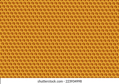 yellow structure honey hexagon shape