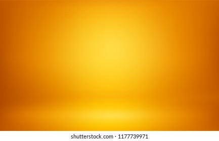 Yellow Studio Background Of 3D Room Or Lightbox Backdrop. Vector Spotlight Illumination For Product Mockup Photography And Render Design Template On Yellow Background