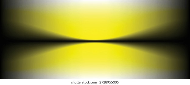 fundo de estúdio amarelo. Abstrato limbo podium sala de estúdio. Piso de parede gradiente vermelho escuro e cena de holofote. Exibição de apresentação, promoção. Ilustração de maquete de estágio de vetor