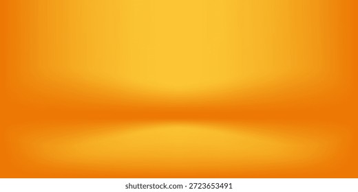 Espaço de estúdio amarelo. Fundo de luz limbo. Fundo 3D abstrato para apresentação do produto.

