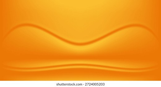 Espaço de estúdio amarelo. Fundo de luz limbo. Fundo 3D abstrato para apresentação do produto.


