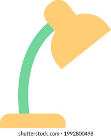 Yellow study lamp, illustration, on a white background.