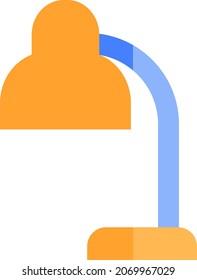 Yellow study lamp, illustration, vector, on a white background.