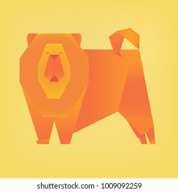 yellow stylized dog