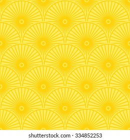 Yellow stylized floral pattern. Vector illustration