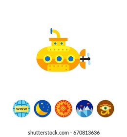 Yellow submarine icon