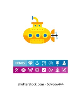 Yellow submarine icon