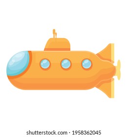 Yellow submarine icon. Cartoon of Yellow submarine vector icon for web design isolated on white background