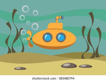 yellow submarine. vector
