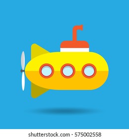 Yellow Submarine Vector Illustration