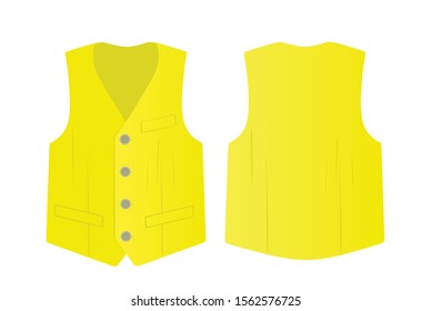 Yellow suit vest. vector illustration