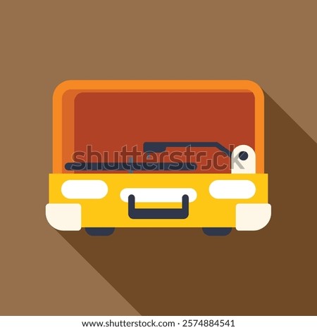 Similar – Image, Stock Photo The travel record player, reflection in the disk