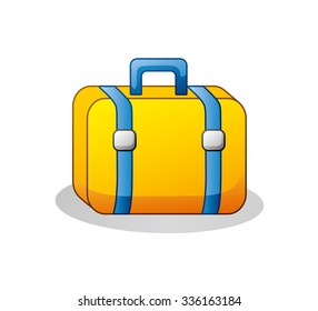 Yellow suitcase icon.