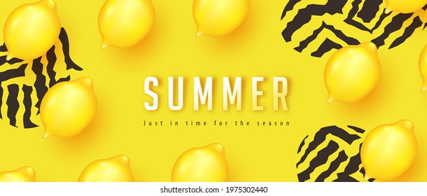 Yellow Summer background layout banner background. 
