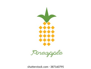 yellow summer pineapple illustrator graphic vector