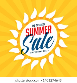 yellow summer sale sun background