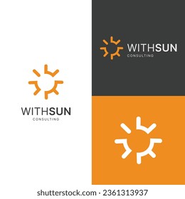 Yellow Summer Sun Logo Design Corporate Finance Group Icon Symbol