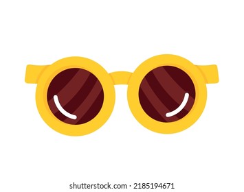 yellow summer sunglasses accessory icon
